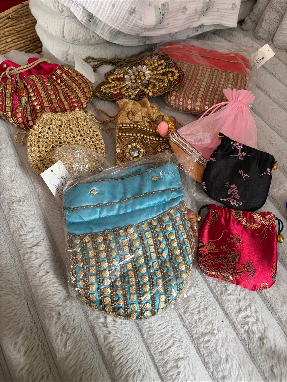 Embellished Indian Women's Pouches - Picture 1 of 9